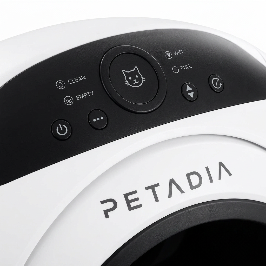 Petadia Litière Robot Autonettoyante pour Chat – Bac Connecté Packshot Officiel